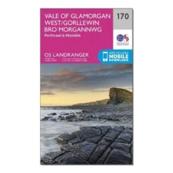 Landranger 170 Vale Of Glamorgan, Rhondda & Porthcawl Map With Digital Version -Fishing Club Store go 031498 z