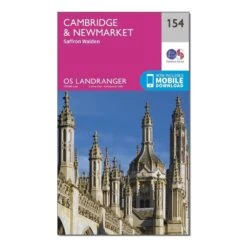 Landranger 154 Cambridge & Newmarket, Saffron Walden Map With Digital Version -Fishing Club Store go 032097 z