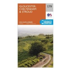 Explorer 179 Gloucester, Cheltenham & Stroud Map With Digital Version -Fishing Club Store go 066331 z