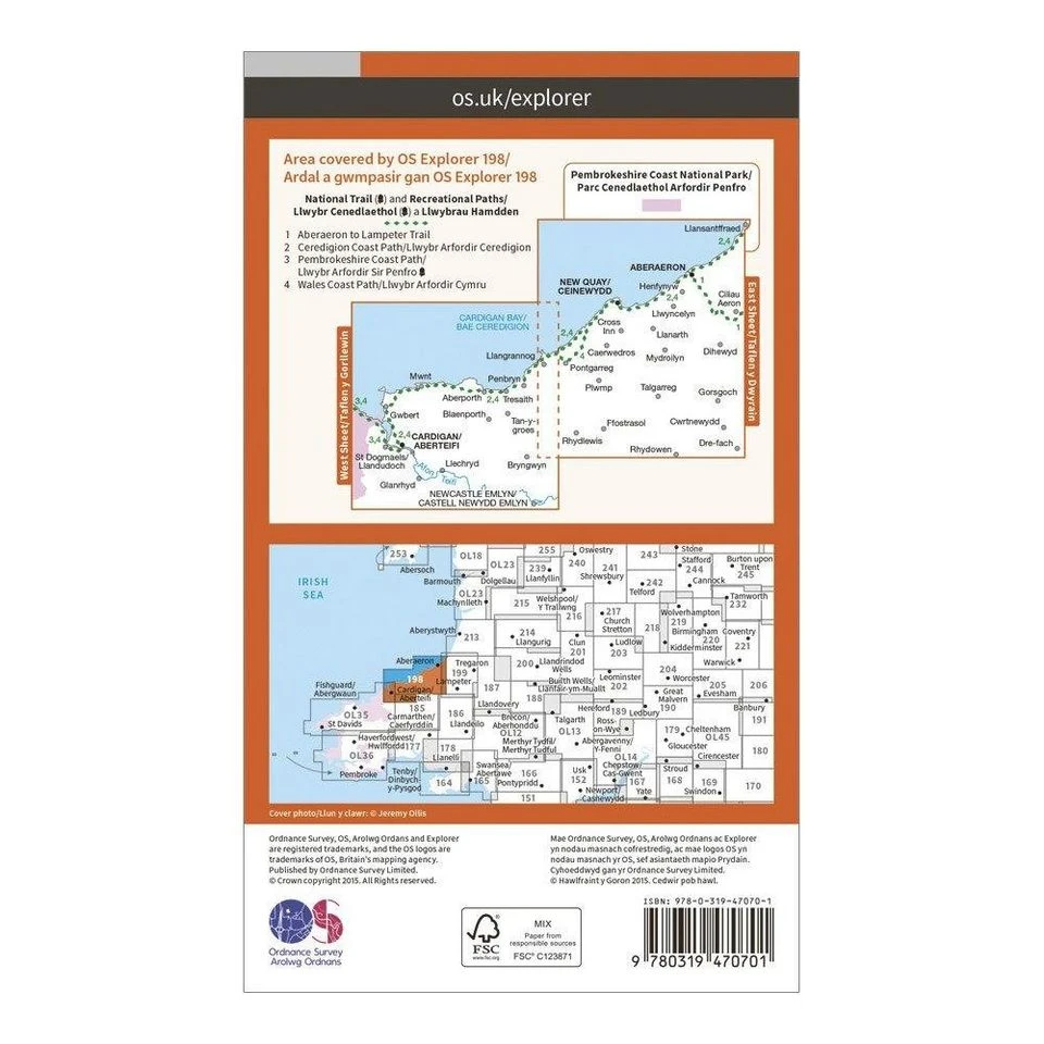 Explorer Active 198 Cardigan & New Quay Map With Digital Version 2 Explorer Active 198 Cardigan & New Quay Map With Digital Version - Image 2