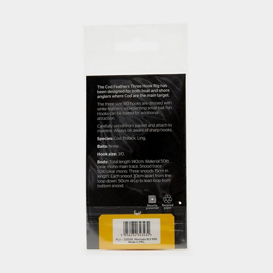 3 Hook Cod Feather 3/0 2 3 Hook Cod Feather 3/0 - Image 2