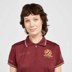Ladies Team Tech Polo Shirt Burgundy -Fishing Club Store go 517285 e