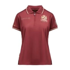 Ladies Team Tech Polo Shirt Burgundy -Fishing Club Store go 517285 u