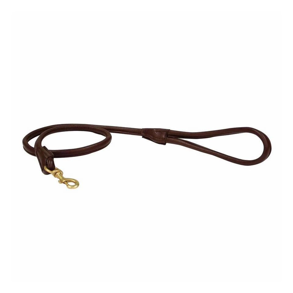 Weatherbeeta Rolled Leather Lead Brown 3 Weatherbeeta Rolled Leather Lead Brown - Image 3