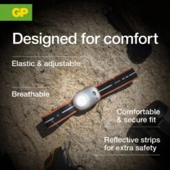 GP BATTERIES XPLOR PHR16 Ultra Compact & Lightweight Headlamp 300L Rechargeable -Fishing Club Store go 655870 e