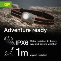 GP BATTERIES XPLOR PHR16 Ultra Compact & Lightweight Headlamp 300L Rechargeable -Fishing Club Store go 655870 f